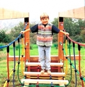 Канатний місток для дитячого майданчика/ ш.80см деревянные ступени