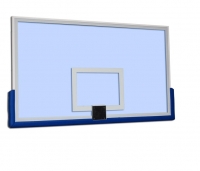Баскетбольный щит каленное стекло 1,8х1,05м 12мм рама L защита